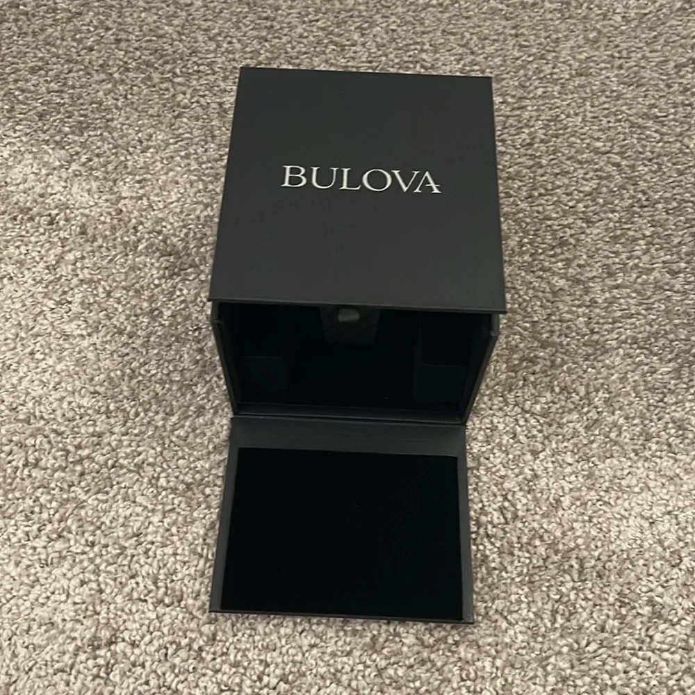 Bulova Curv Rose Gold Tone and Black Chronograph Watch - Picture 3 of 9